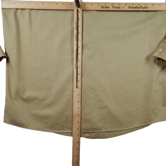 KENNETH COLE Shirt Men's Long Sleeve Casual Brown Extra Large 17 (34-35) - Picture 9 of 10